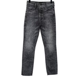 MOTHER The Pixie Dazzler Ankle Fray Jeans Train Stops Acid Wash Size 29 $480